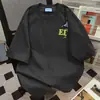 Camiseta de Manga Corta con Estampado de Letras de Diseño de Alta Gama 2025 Nuevo Estilo de Verano Oversize Estilo Pareja Ropa de Trabajo Superior