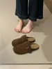 Chinelos Meio Birken Retrô Femininos para Uso Externo Outono 2026 Novos Chinelos Mule Fechados na Ponta, Slip-on, Sola Macia, Antiderrapantes