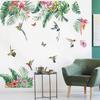 Pegatinas de Serie de Flores de Planta Artificial de Dibujos Animados y Ratán Decoración de Pared para Habitación Infantil y Dormitorio Pegatinas de Pared Impermeables Autoadhesivas