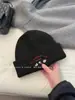 Gorro tejido de cachorro de dibujos animados, talla grande, para mujer, engrosado para invierno, cálido, resistente al frío, cubre orejas, lindo gorro tejido