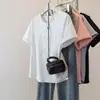 Roupas Femininas Plus Size 2026 Verão Novo Design Bordado Emagrecimento Gordura MM Gola Redonda Ombro Normal Manga Curta Camiseta Top
