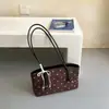 Bolsa de ombro feminina de poá nicho francesa, nova moda versátil 2026, bolsa de axila casual simples