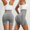Pantalones Cortos de Fitness de Tres Puntos para Mujer, Europeos y Americanos, Sin Costuras, Transfronterizos, de Cintura Alta, Levanta Glúteos de Durazno, Deportivos, Ajustados, de Secado Rápido, para Yoga