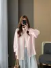 Zedaijiayi 100% Linho! Camisa Casual de Linho Respirável com Gola e Manga Longa para Mulheres - Estilo Relaxado e Versátil para Primavera e Verão