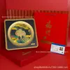 Artesanías Corporativas Personalizadas, Ornamentos de Disco de Ganoderma Lucidum de Lujo, Ornamentos Cuadrados de Arte Conmemorativo Estilo Chino, Regalos de Alta Gama