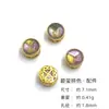 Prata 925 banhada a ouro incrustada com turmalina natural acessórios corajosos pulseira DIY colar acessórios de contas trevo de quatro folhas amor