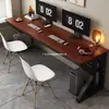 Mesa de escritório para desktop mesa de estudo para estudante mesa de computador para e-sports de canto arredondado mesa dupla estendida para computador uso doméstico