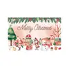 Navidad Año Nuevo Pareados Tela de Fondo Ancho de Puerta Cubierta de Puerta Bandera de Jardín Decoración Exclusiva de Comercio Exterior de Amazon Arreglo