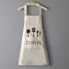 Avental doméstico para cozinhar, avental de cozinha, à prova d'água e à prova de óleo, com função de secar as mãos e bolsos, adequado para cozinhar, tarefas domésticas e trabalho em restaurante