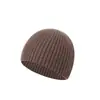 Gorro de Punto de Borde Recto de Moda, Versátil, Favorecedor para el Rostro, Elegante, Gorro de Punto de Invierno para Mujer, Cortavientos y Cálido