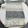 Nuevo Chal de Moda para Mujer, Estilo Bohemio Transfronterizo, Imitación Cachemir, Versátil para Otoño e Invierno, Chal Grueso con Textura, en Stock
