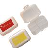 Pastillero de 8 compartimentos caja de almacenamiento de plástico 7 días conveniente y práctico rectangular pastillero pequeño cuadrado caja almacenamiento de medicamentos hisopos de algodón