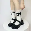 Calcetines Cortos Estilo Chanel Jk Primavera y Verano Calcetines de Algodón con Lazo Waffle Transpirables Calcetines para Pantorrilla Dulce Niña de Ballet Calcetines de Encaje