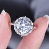 Internet transfronteiriça Explosões Vermelhas Ovo de Pombo de Diamante Grande da Rainha 5 quilates Imitação Moissanite Diamante de Alto Carbono Anel Feminino de Luxo Leve Japonês