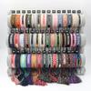 En stock al por mayor 117 colores joyería de estilo étnico pulsera de cinta en blanco borla bordada tejida DIY correa de muñeca