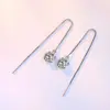 Brincos de borla floral minimalistas para mulheres, design de nicho estilo ins, brincos de fio de orelha elegantes, brincos de luxo da moda