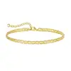 Pulsera de Cadena de Bolas de Acero Inoxidable Amazon para Mujer, Estilo Europeo y Americano, Cadena Simple, Cadena Serpiente Plana, Cadena Eslabón Ovalado, Set Versátil de Joyería