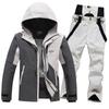 Traje nuevo cortavientos impermeable engrosado para hombre y mujer para exteriores, pantalones de esquí de montañismo al por mayor, soporte para entrega directa transfronteriza