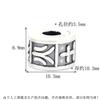 Plata de Pie S999 Viento Nacional Seis Palabras Verdad Tianzhu Cinco Elementos Cuenta Barril Plata Dura 3D Retro Moda Nacional DIY Accesorios Pulsera de Mano