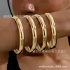 4 Anillos Metálicos Sencillos Pulsera Gosy Estrecha Pulsera de Moda Dorada Pulsera Apilable de Personalidad de Nicho para Mujer