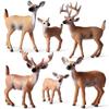 Crianças Simulação Veado-de-cauda-branca Animal Alce Veado Sika Modelo Ornamentos Sólidos Conjunto Brinquedos de Natal