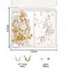 Chapado en Cobre 18K Color Duradero Hebilla Doble Cuentas de Posicionamiento Oro y Plata Mezclados Set de 2 Compartimentos Paquete de Materiales de Acabado para Manualidades DIY