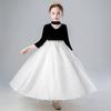 Vestido de Princesa para Niña Pequeña, Vestido de Noche de Performance para Niña, Vestido de Anfitrión para Evento Infantil, Atuendo para Presentación de Piano, Temporada de Otoño