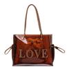 Bolso grande para mujer 2023 nuevo bolso tote de estilo occidental de moda coreana de gran capacidad transparente de gelatina para hombro y bandolera
