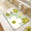 Esterilla Drenante para Encimera de Cocina Esterilla Absorbente de Tierra de Diatomeas Posavasos para Vajilla Tazón Plato Esterilla para Encimera de Estufa Fregadero Esterilla Barrera de Agua