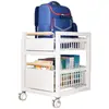 Estante de almacenamiento para mochilas escolares con ruedas, carrito de escritorio móvil para el hogar, estantería para colocar libros, estantería de almacenamiento, armario de almacenamiento