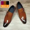 Zapatos Aofu 3756 Nuevos Zapatos de Vestir Puntiagudos para Hombre Zapatos con Hebilla Versión Europea Hebilla Metálica Zapatos de Hombre Hombre