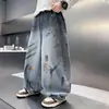 Jeans para niños para primavera y otoño, nueva colección de otoño 2026 para niños mayores, pantalones de otoño holgados, modernos, elegantes y a la moda para niños.