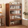 Estante de armazenamento para livros, estante autoportante, armário de armazenamento embutido na parede para uso doméstico na sala de estar, armário à prova de poeira sem madeira maciça