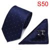 AliExpress EBAY 7.5cm corbata de negocios set de corbata para hombre boda corbata de poliéster caja de regalo fabricantes