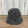 Sombrero de Pescador de Punto Simple Japonés para Mujer Estilo Otoño/Invierno Impermeable para Circunferencia de Cabeza Grande Sombrero de Cubo Ala Grande Plegable Sombrero de Bacín