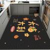 Tapetes de Piso para Cocina de Barro Diatomeas Absorben Agua y Aceite, Alfombra de Área Grande, Tapetes Resistentes a Manchas para Entrada del Hogar