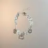 O Natal está chegando~Pulseira de Contas de Árvore de Natal Acessível Luxo Design de Nicho Pulseira Exquisita Atmosfera Elegante Joia de Mão para Mulheres
