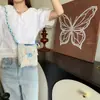 45301 Estilo Ins Exquisito Bordado Mini Oxford Bolsa Pequeña Bolso de Mano Miscelánea Almacenamiento Cosméticos Bolsa para Teléfono Móvil