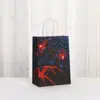 Bolsas de regalo de dulces de la serie Spider-Man, bolsas de papel kraft impresas, bolsos de mano, bolsas de compras para centros comerciales, bolsas de embalaje ecológicas