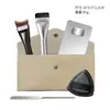 Paleta de maquillaje en stock con palillo mezclador de colores, brocha para base de maquillaje, raspador, juego de tabla mezcladora de colores de acero inoxidable al por mayor