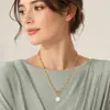 Collar con colgante de perlas con hebilla creativa para mujer, cadena de metal vintage de moda transfronteriza europea y americana, cadena larga para suéter