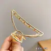 Presilha de Cabelo de Acrílico Tubarão de Verão Inspirada em Celebridades, Presilha de Garra Grande para Mulheres, Acessório de Cabelo para Coque Despojado, Presilha Essencial para Cabelos Grossos