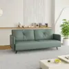 Sofá pequeño para apartamento, sala de estar moderna minimalista, sofá de línea recta de cuero para sala de estar, sofá para recepción de oficina
