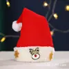 Chapéus Regulares Transfronteiriços do Fabricante Decorações de Chapéu de Natal Chapéus de Pelúcia Curta de Alta Qualidade Chapéus de Papai Noel Chapéus para Crianças e Adultos