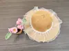 Sombrero de Sol de Princesa para Bebé Sombrero de Pescador para Playa al Aire Libre Malla Protectora Solar para Niños Sombrero de Sol para Niños Sombrero de Paja para Niña