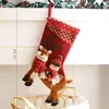 Decoraciones navideñas transfronterizas muñeco tridimensional grande calcetines decorativos navideños colgante para árbol de Navidad bolsa de regalo de dulces
