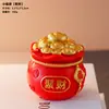 Figura Creativa Linda de Maneki-neko con Cabeza Oscilante Decoración para Escritorio de Oficina en Casa Artesanía de Resina Recuerdo Regalo
