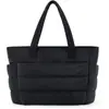 Bolsa de viaje acolchada de algodón en stock, bolsa de equipaje de moda de gran capacidad, bolsa deportiva y de fitness con neceser, bolsa de fin de semana, bolso de hombro