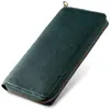 Billetera Larga Estilo Japonés de Cuero Sintético con Textura de Grano Grande tipo Acordeón con Compartimento para Monedas, Completamente Anti-Magnética, Cartera tipo Clutch con Cremallera