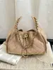 Bolso de hombro acolchado estilo Chanel, bolso hobo de moda de gran capacidad, bolso tipo cubo con cordón, bolso bandolera con cadena, bolso de mujer